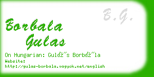 borbala gulas business card